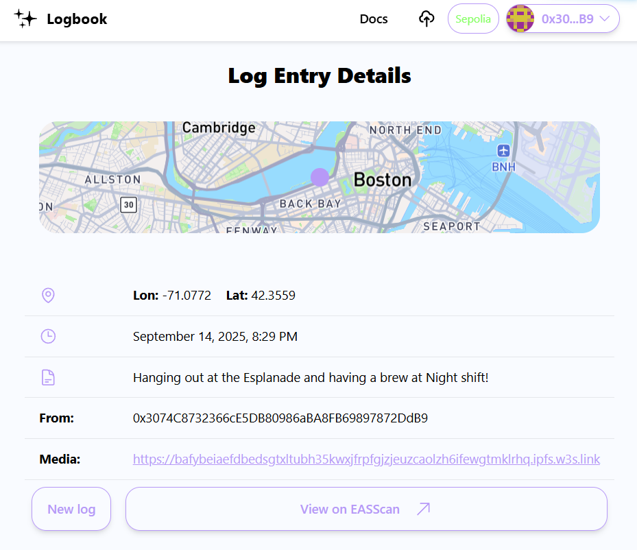 Logbook entry submission